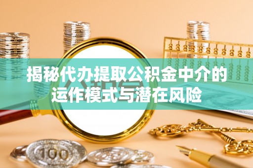 嘉义揭秘代办提取公积金中介的运作模式与潜在风险