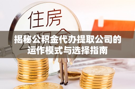 嘉义揭秘公积金代办提取公司的运作模式与选择指南
