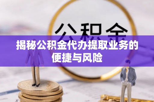 嘉义揭秘公积金代办提取业务的便捷与风险